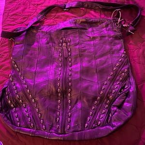 Leather and stainless steel skull’s adjustable strap